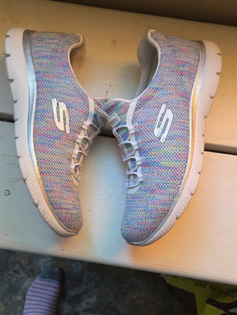 NWOB-Skechers Memory Foam Multicolor Slip-On Sneakers - Picture 7 of 8